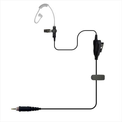 Oortje Communicatie Kit - Headset PTT Mic - Veilige Communicatie - Luchtbuis Ontwerp - 12.4 cm - Zwart