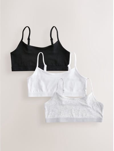Next - Meisjes - Set van 3 korte tops met bandjes - Wit