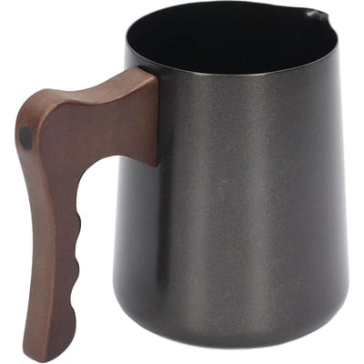 600ml Koffiekannetje Roestvrij Staal Beukenhouten Handvat Eagle Mond Type Uitloop Koffie Opschuimbeker Bruin Handvat L