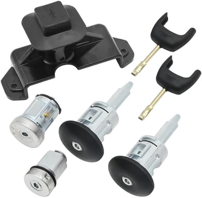 Deursleutel Ontsteking Motorkap Lock Set, Vervangende Deurslot Set en Sleutels voor Ford Transit MK7 2006-2011, Hoogwaardige Vervangingen voor Betrouwbare Beveiliging