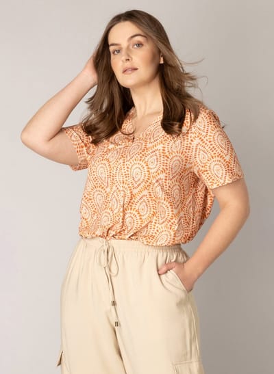 YESTA Harvin Essential Tops - Salmon/ Multi Color - maat 1(48)
