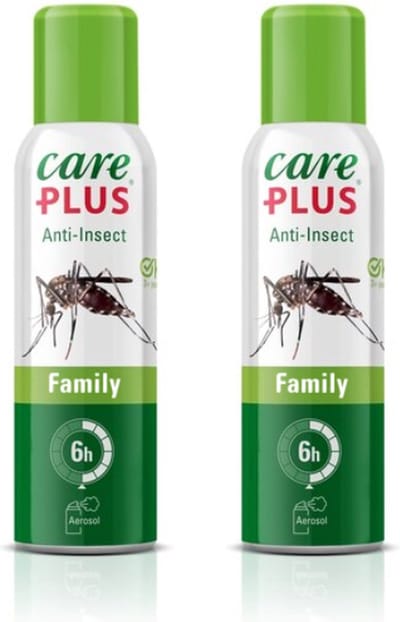2x Care Plus Anti-Insect Icaridin Family Aerosol - 100ml