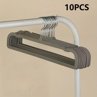 Lot de 10 Cintres en Velours pour Pantalons, Multifonctionnels Antidérapants Finition Polie, Organisateur de Garde-Robe Gain de Place Sans Trace pour Pantalons d'Adultes Plush pants hook