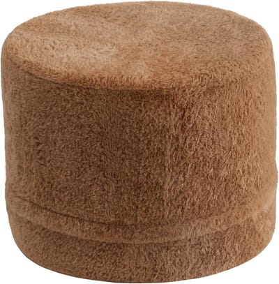 YOTATING Bean Bags Pouf Bean Bag, Large footstool Ottoman, Round Beige
