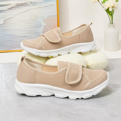 Dames Orthopedische Brede Voeten Gezwollen Wandelschoenen Casual Sneakers Dames Hallux Valgus Aanpassend Zacht Comfortabel Diabetisch 36 beige