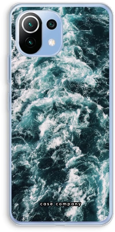 Case Company® - Hoesje geschikt voor Xiaomi Mi 11 Lite hoesje - Zee golf - Soft Cover Telefoonhoesje - Bescherming aan alle Kanten en Schermrand