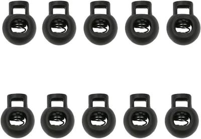 Belt Stopper Set van 10 Stuks, 17mm Enkele Gat Koordklemmen, Perfecte Oplossing voor Elastische Koorden en Touwbevestiging