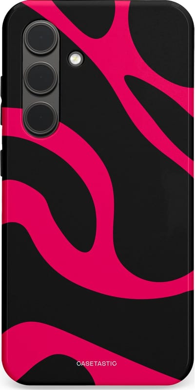 Casetastic Hoesje Geschikt voor Samsung S24 - Stijlvolle Beschermende Duo-layer Case - Hotpink Camoprint