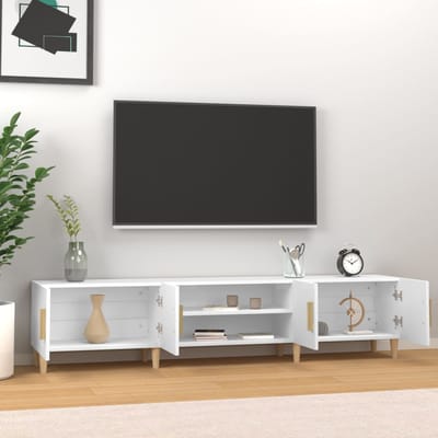 vidaXL - Tv-meubel - wit - 180x31,5x40 - cm - bewerkt - hout