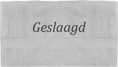 Handdoek - Geslaagd - 100x50cm - Wit