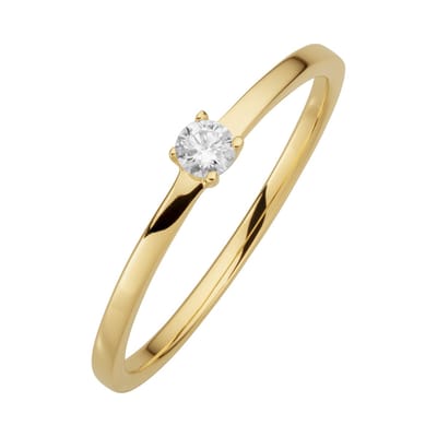 Orolino Ring 585/- Gelbgold glanz 1 Brill. 0,10ct. weiß