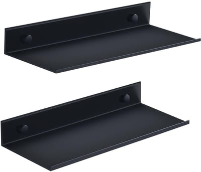Dailygoods- Badkamerplank Waterdicht - Wandplank Zwart - Doucheplank - Wandopslagplank - Decoratieve Plank - 30 x 12 cm