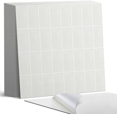 Coloray Plaktegels - Een eenvoudig mozaïek van rechthoeken Zelfklevende Tegels - 20 cm x 20 cm - Romig Plaktegels - 20 stuks - Vierkant PVC Tegels - Plaktegels Badkamer - Plaktegels Vloer - Vinyltegels Vloer Zelfklevend - Wandtegel Zelfklevend