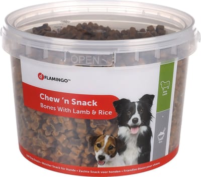Hondensnack – koekjes met lam & rijst – hondensnacks – honden snacks – hondensnoepjes – zonder toegevoegde suikers – 1,8kg bewaaremmer