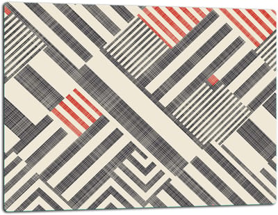TMK ArtDeko Serie - Glas Snijplank - 52x40cm - Inductie - Kleurrijk