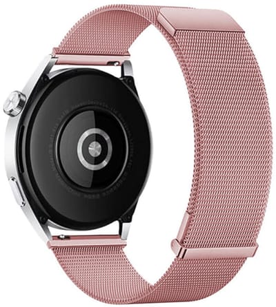 Milanees bandje - geschikt voor Garmin Venu (2 Plus) / Venu SQ (2) / Vivomove (Style - Sport) / Vivoactive 3 / 5 / 6 / Forerunner 55 / 165 / 245 / 645 / 570 - 42mm - roze