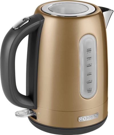 Elektrische Waterkoker - Kookketel Snel - Snel Thee Zetten - Zichtbaar Watermerk - 17 Liter - Champagne