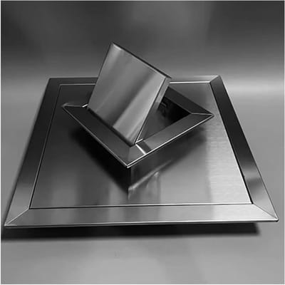 Vouwdeur van roestvrij staal, 10 x 10, 12 x 12, 14 x 14, 16 x 16, inspectiedeur om te schuiven, waterdicht, duurzaam, toegang voor buiten (60 x 70 cm)
