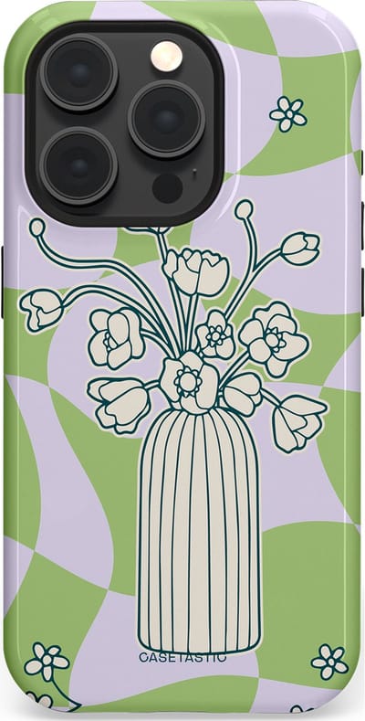 Casetastic Hoesje Geschikt voor Apple iPhone 15 Pro Magsafe - Stijlvolle Beschermende Duo-layer Case - Bosje vol groen