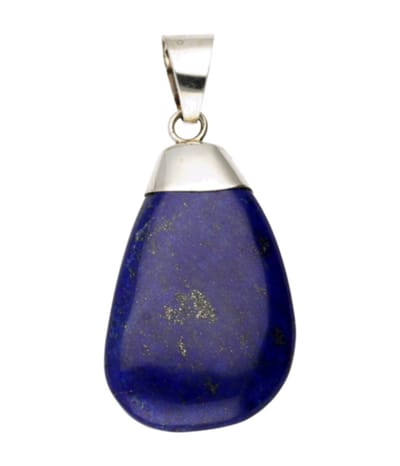 Zilveren Lapis Lazuli edelsteen vrije vorm XL hanger