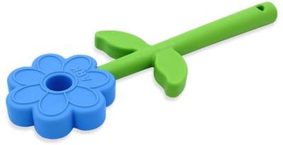 ARK Therapeutic kauwspeelgoed Flower Wand - sensorisch speelgoed blauw.