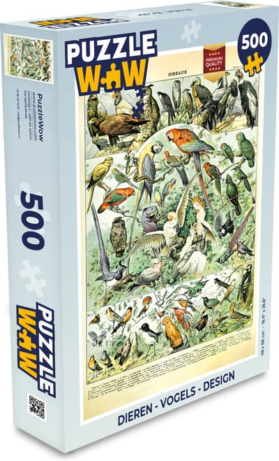 Puzzel Dieren - Vintage - Adolphe Millot - Vogels - Design - Legpuzzel - Puzzel 500 stukjes