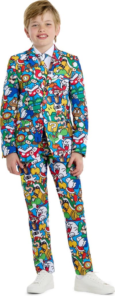 OppoSuits - Super Mario™ - Tiener Jongens Pak - Nintendo Kostuum - Carnavalskleding - Maat EU158/164