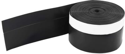 Dailygoods - Zelfklevende Afdichtstrip - Wind- en Stofdicht - 5M x 45mm - Zwart - Siliconen Rubber - Voor Deuren en Ramen - Perfect voor Kasten