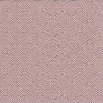 Ihr Servet Luxe - 48x - 3-laags - met schub patroon - oud roze - 33 x 33 cm