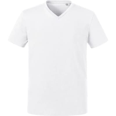 T-shirt met V-hals Russell Athletic Pure Organic