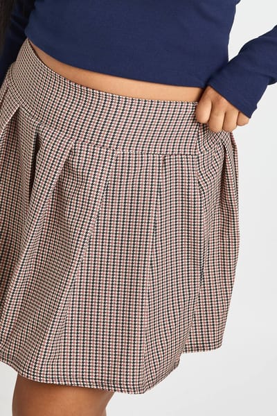 boohoo Dames Plus Check Plooirok | Maat: 44