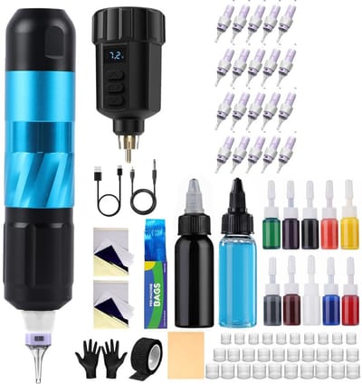 CLVP® Hoge Kwaliteit Tattoo Machine met Accessoires - Tattoo Machines Draadloos - Tattoo Set