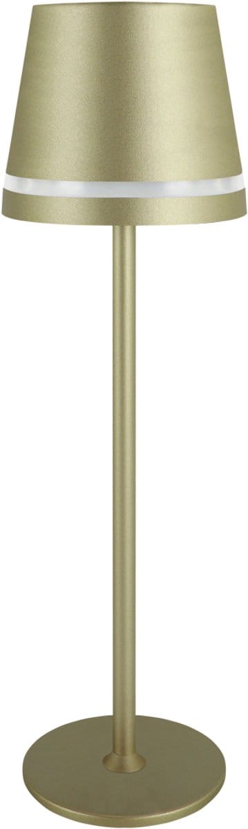 INES Led - Tafellamp Oplaadbaar – Draadloos en dimbaar – CCT - Warm wit / Daglicht / koud wit - Moderne touch lamp – Nachtlamp Slaapkamer – 38 cm – Goud kleur