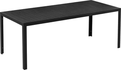 Outsunny eettafel - tuintafel - alu, polyhout - 190x84,5x72 cm - zwart