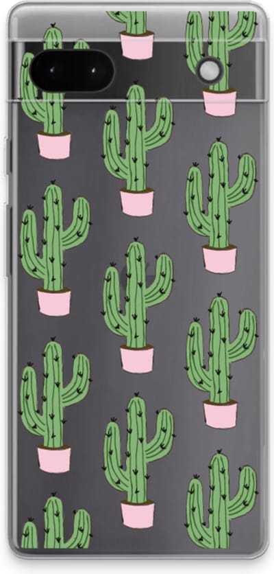 Case Company® - Hoesje geschikt voor Google Pixel 6a hoesje - Cactus Lover - Soft Cover Telefoonhoesje - Bescherming aan alle Kanten en Schermrand