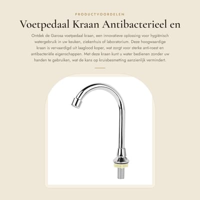 Dailygoods- Voetschakelaar Hoogwaardige Kwaliteit - Voetschakelaar Zwart - Antibacterieel - Waterbesparend - Vloerschakelaar - PVD Spiegelcoating