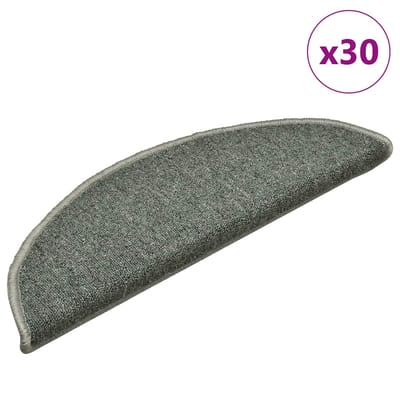 vidaXL - Trapmatten - 30 - st - 56x17x3 - cm - donkergroen - halfrond