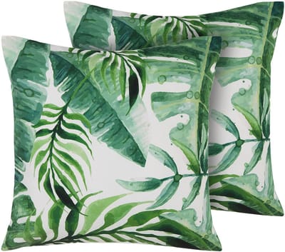 PAVELLI - Tuinkussen set van 2 - Groen - 45 x 45 cm - Polyester