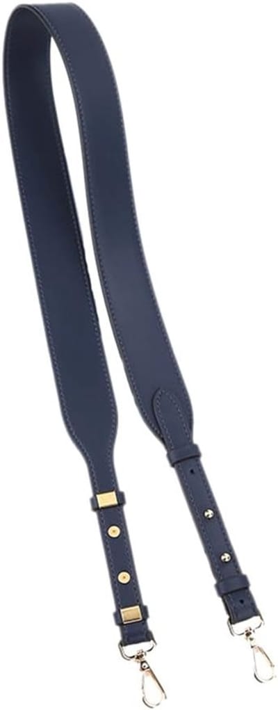 Verstelbare Brede Schouderband van PU Leer met Metalen Gesp voor Crossbody Tassen en Handtassen - Donkerblauw, Ideaal voor DIY Accessoires en Vervangingen