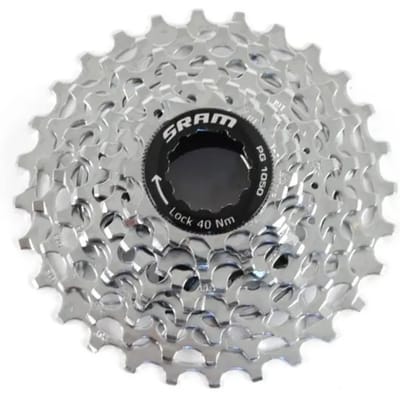 SRAM PG-1050 PowerGlide Cassette 10-voudig, zilver Uitvoering 12-26T