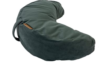 Pierre Sports Halve Maan Yoga Kussen - Donkergroen - Gevuld met Hennepvezels - 22x40x12cm