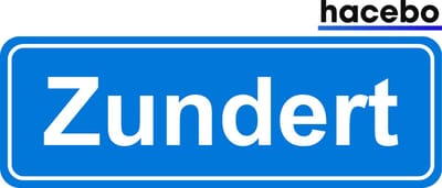 Hacebo - Plaatsnaam Sticker - 29x10 CM - Zundert sticker - Verkeersborden sticker - grappige cadeaus - Zundert