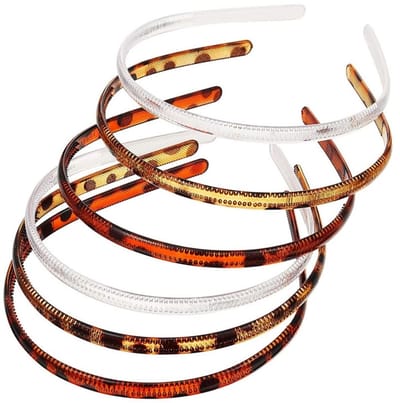 EXCITAT Haarband - Dames haarbanden - Diadeem dames - Diadeem - Tandenkamhoofdbanden - Vouwen Haarbanden Set - Kunststof - 6 Stuks