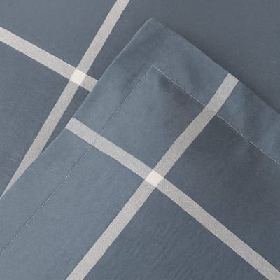 Kussenslopen Set – 100% Katoen – Grijze Ruit – 2 stuks – 40x80 cm – Zacht en Ademend – Luxe Kussensloop-Grijs
