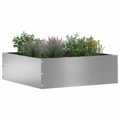 vidaXL - Gazonrand - 40 - x - 40 - x - 13 - cm - Gegalvaniseerd - staal - zilver