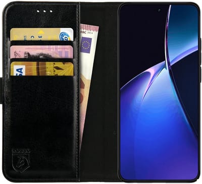 Rosso Element Geschikt voor OnePlus Nord CE 4 | Wallet Book Case | Portemonnee Hoesje | 3 Pasjes | Magneetsluiting | Stand Functie | Zwart