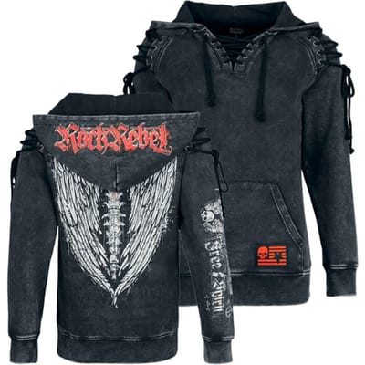 Rock Rebel by EMP - Rock Trui met capuchon - Freaking Out Loud - S tot XXL - voor Vrouwen - grijs
