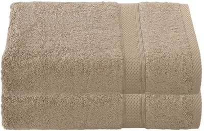 De Witte Lietaer Badhanddoek Stephanie Humus - Set 2 stuks - 70 x 140 cm - Bruin - Katoen