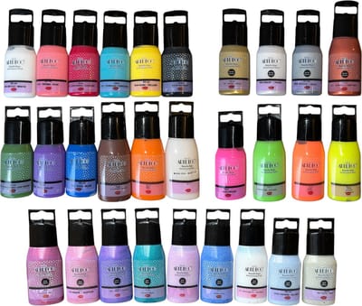 Artdeco Dimensional Paint Set, Set van 29, Relief Paint, Dimensional Fabric Paint, 3D Liner - 3D Verf, Textuurschilderen, 29 Kleuren(Basis-Neon-Metallic-Glitter Kleuren) - Stof, Glas, Keramiek, Karton, Metaal, Papier, Steen - 29 x 50 ml