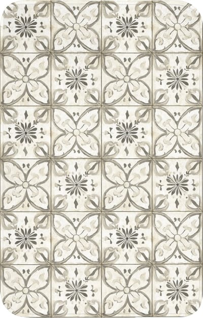 WC mat 50x80 cm - Antislip - Antiek - Tegel - Beige - Toiletmat - Vloermat - Douchemat - Toilet tapijt - Toiletmatten